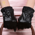 New style black color C40 Thinsulate lining women gloves with bow